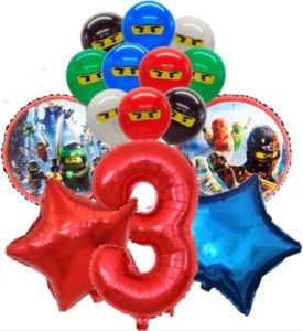 Felizdecorations Lego Ninjago Ballonnen Set 3 Jaar 15-delig
