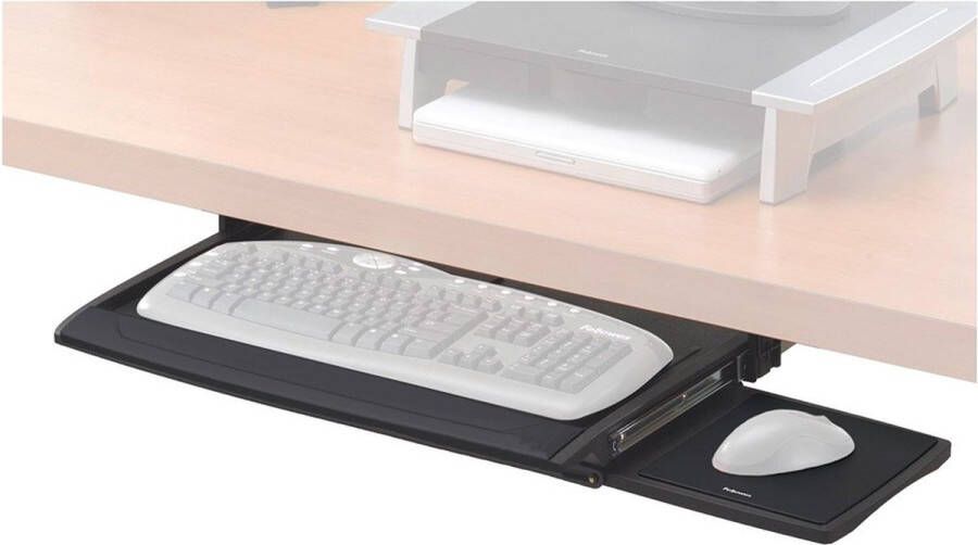 Fellowes accessoires voor draagbare apparaten Deluxe Keyboard Drawer w Soft touch Wrist Rest