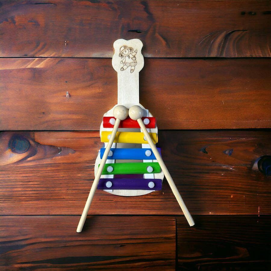 FEMUR Houten Xylofoon – Houten Speelgoed – Houten Muziekinstrument – Houten Slaginstrument Kindje