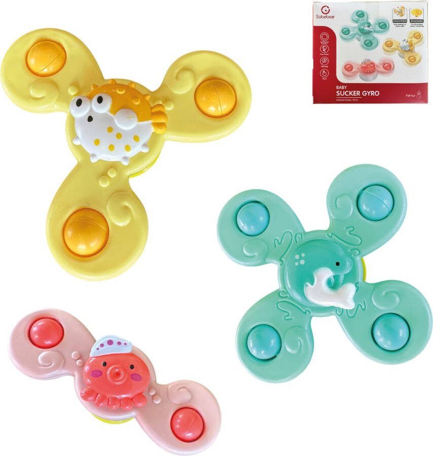 FEMUR Spinner Fidget Badspeelgoed Baby Spinner Speelgoed Pastelkleur Kerst