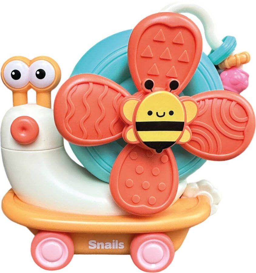 FEMUR Spinner Slak Fidget Badspeelgoed Baby Spinner Speelgoed Windmolen Baby Roze Kerst