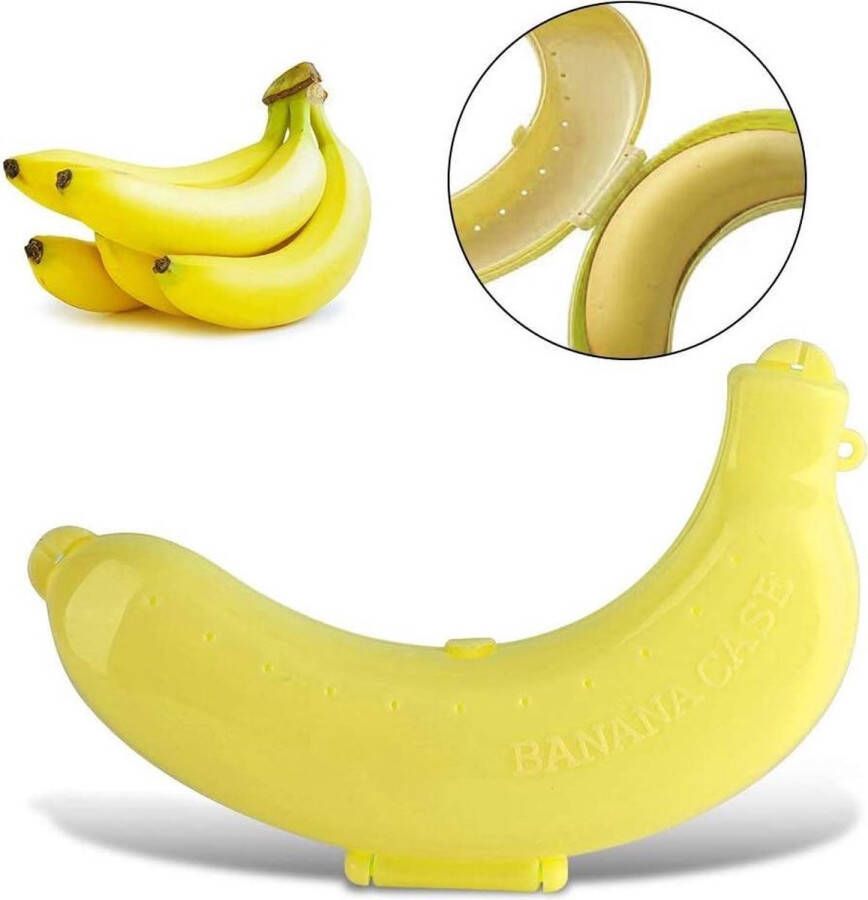 Fens-Company 2 x Bananen bewaardoos Bananenhouder Bananen beschermer Bananendoos kinderen -Bananen box