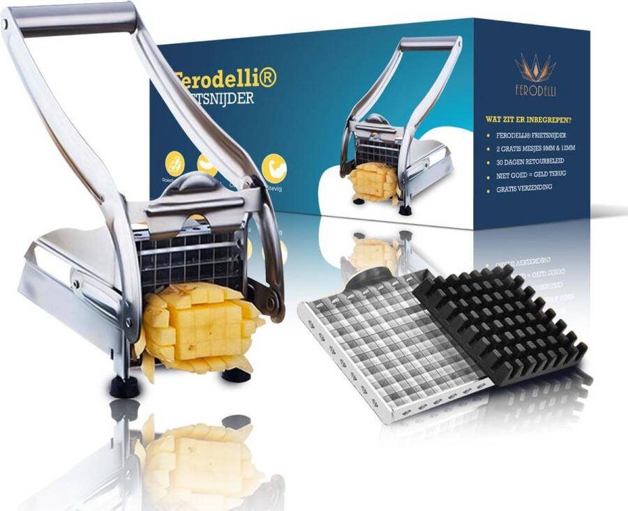 Ferodelli Frietsnijder Patatsnijder Fritessnijder Aardappelsnijder Professioneel