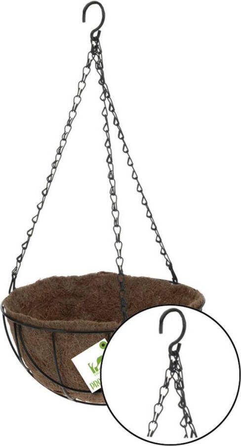 Ferrarium Hanging Basket 1 stuks Hangmand + Hanger + kokosinlegvel hanging basket inclusief kokosinlegvel hangende bloemen
