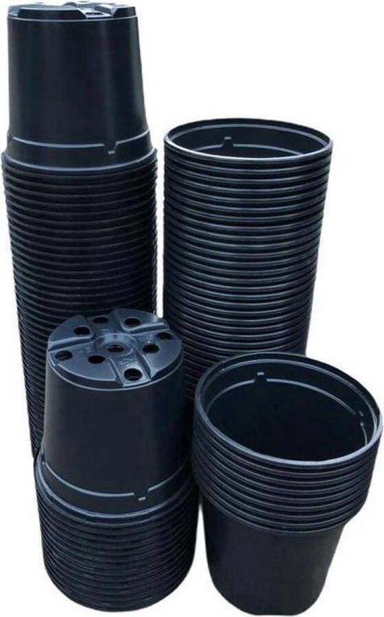 Ferrarium kweekpotjes 100 stuks Ø11cm en 9cm hoogte kweekpotjes zwarte kweekpotjes