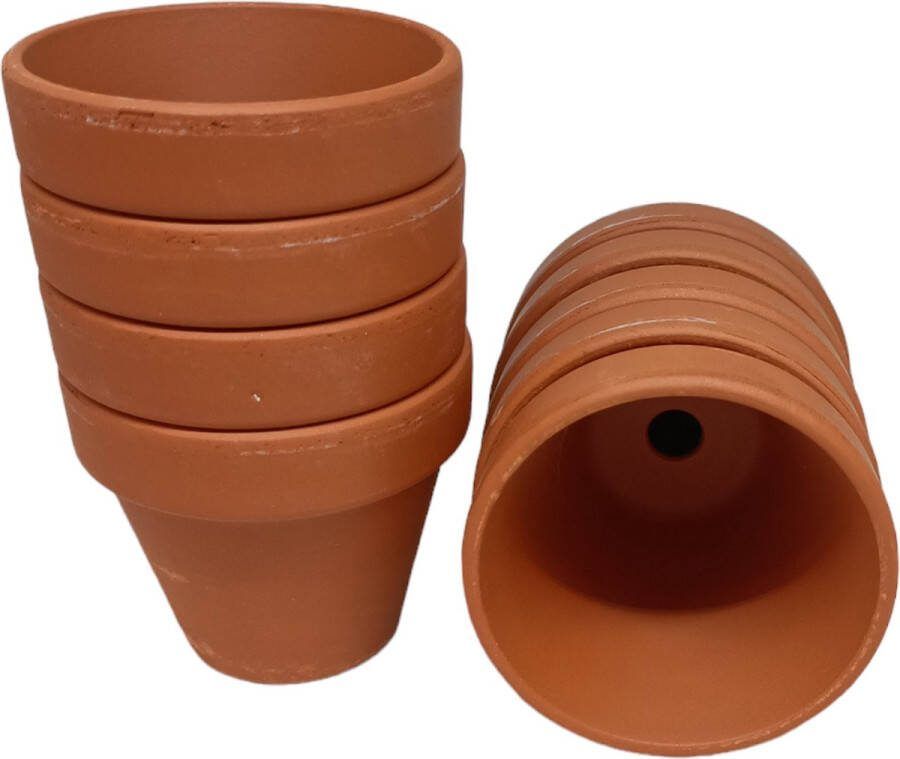 Ferrarium Stenen terracotta potjes 6cm Ø 9 stuks terracotta kweekpotjes terracotta stenen potjes