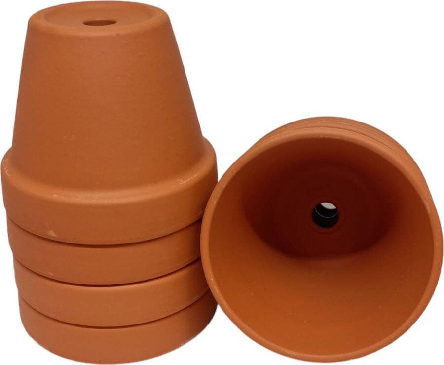 Ferrarium Stenen terracotta potjes 8cm Ø 7 stuks terracotta kweekpotjes terracotta stenen potjes