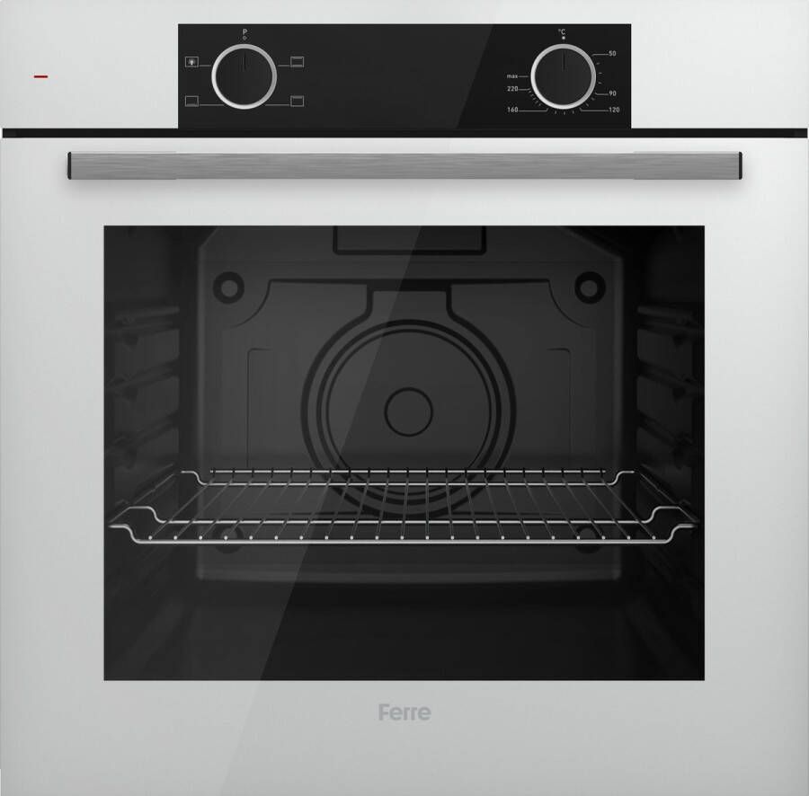 Ferre XE61CB Inbouw heteluchtoven 60 cm 2325W Kristalwit glas
