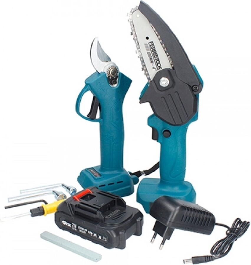Ferrestock BaseCore Kettingzaag set Kettingzaag en snoeier Elektrische tang Elektrische tuinset Tuingereedschap Duo snoeiset Snoeischaar combinatie Krachtig Robuust Betrouwbaar