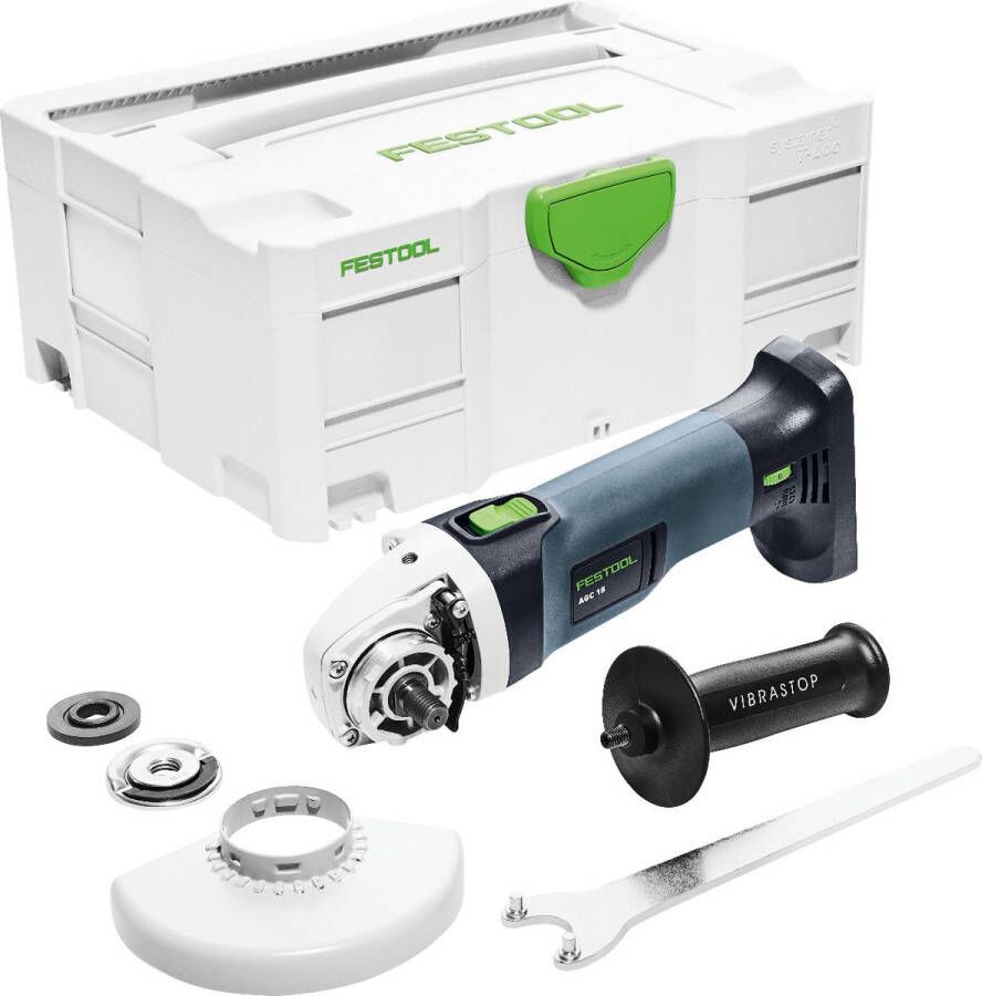Festool AGC 18-125 EB-Basic 18V Li-Ion accu haakse slijper body in systainer 125mm