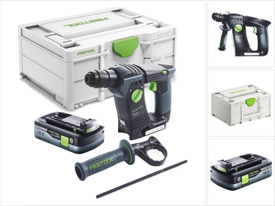 Festool BHC 18-Basic accuklopboormachine 18 V 1 8 J SDS Plus Brushless + 1x accu 4.0 Ah + Systainer zonder oplader