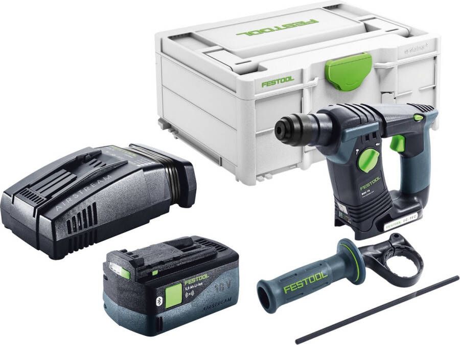 Festool BHC 18-Basic accuklopboormachine 18 V 1 8 J SDS Plus Brushless + 1x accu 5.0 Ah + snellader + systainer