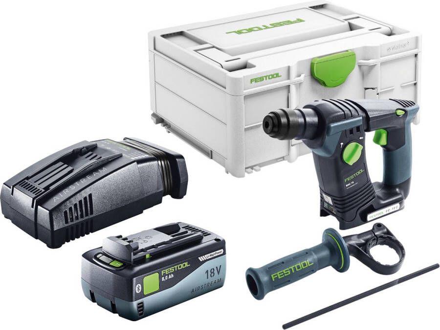 Festool BHC 18-Basic accuklopboormachine 18 V 1 8 J SDS Plus Brushless + 1x accu 8.0 Ah + snellader + systainer