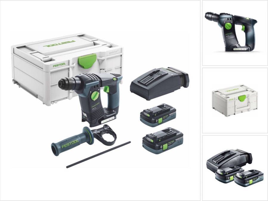 Festool BHC 18 HPC 4.0 I-Plus accuklopboormachine 18 V 25 Nm 1 8 J SDS Plus Brushless ( 576513 ) + 2x accu 4.0 Ah + lader + systainer ( opvolger van 575697 )