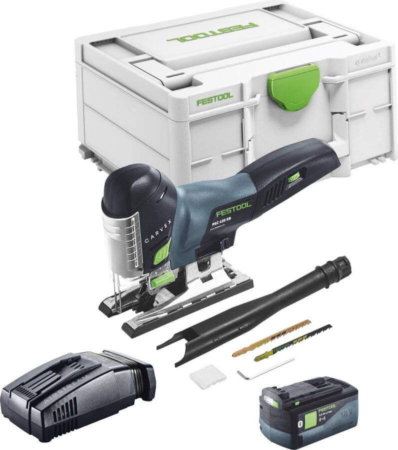 Festool CARVEX PSC 420 EB-Basic accu-pendeldecoupeerzaag 18 V 120 mm ( 576521 ) borstelloos + 1x accu 5.0 Ah + snellader + systainer