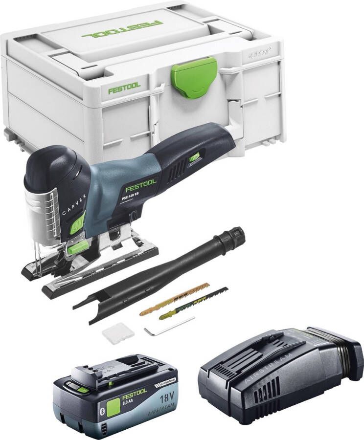 Festool CARVEX PSC 420 EB-Basic accu-pendeldecoupeerzaag 18 V 120 mm borstelloos + 1x accu 8.0 Ah + snellader + Systainer