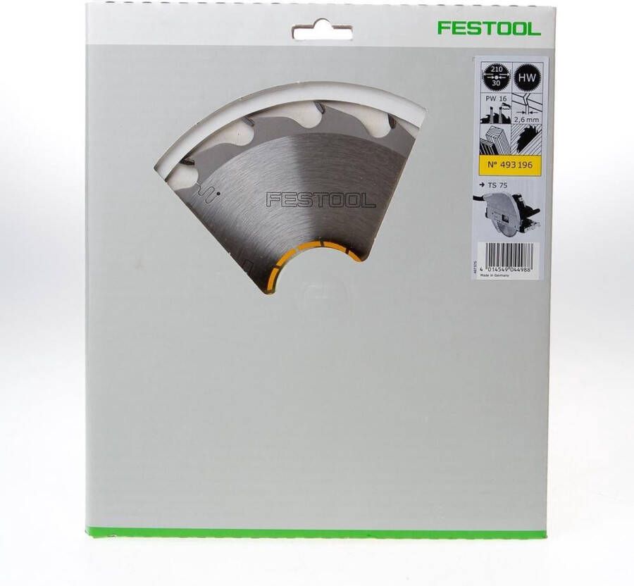 Festool Cirkelzaagblad voor Hout Wood Rip Cut Ø 210mm Asgat 30mm 16T 493196