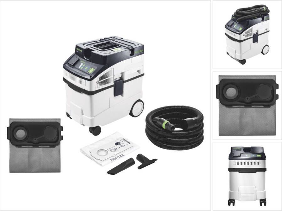 Festool CLEANTEC CT 25 E Mobiele afzuiger 1200 W 25 l ( 577498 ) + Longlife filterzak ( 577485 )