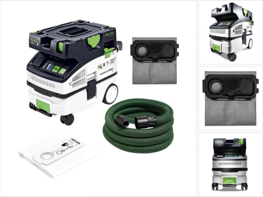 Festool CTL MINI I CLEANTEC mobiele stofafzuiger 10l stofklasse L ( 574840) + Longlife filterzak + accessoires