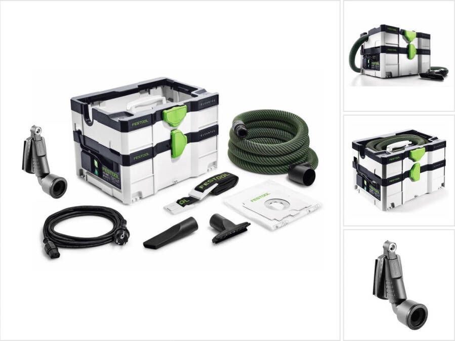 Festool CTL SYS Cleantec mobiele stofafzuiger 4 5l stofklasse L ( 575279 ) + draagriem mondstukken afzuigslang