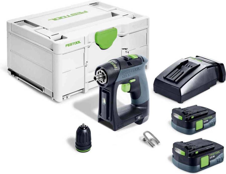 Festool CXS 12 2 5-Plus Accu Schroefboormachine 12V 2.5Ah in Systainer 576864