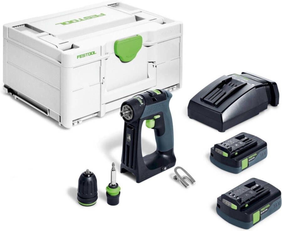 Festool CXS 18 C 3 0-Plus Accu Schroefboormachine 18V 3.0Ah in Systainer 576883