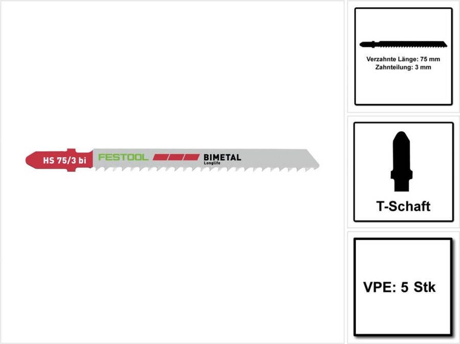 Festool Accessoires Decoupeerzaagblad HS 75 3 BI 5 204336