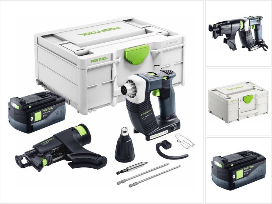 Festool DURADRIVE DWC 18-4500 Basic accuschroevendraaier 18 V 14 Nm borstelloos + 1x accu 5.0 Ah + systainer zonder oplader