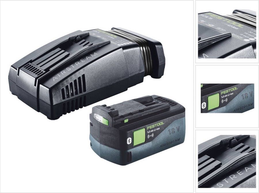 Festool energieset 1x BP 18 Li 5.0 ASI EU accupack 18 V 5.0 Ah ( 577660 ) + SCA 16 snellader 10 8 V 18 V ( 576953 )