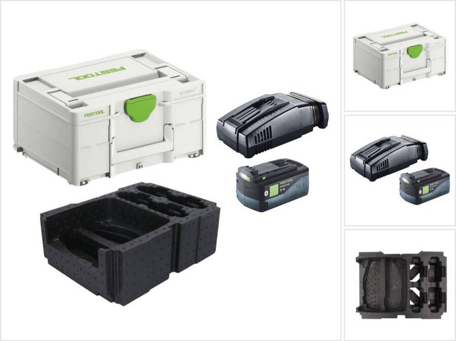 Festool Energy Set 1x BP 18 Li 5.0 ASI EU accupack 18 V 5.0 Ah ( 577660 ) + SCA 16 snellader 10 8 V 18 V ( 576953 ) + Systainer