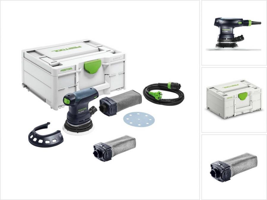 Festool ETS 125 REQ-Plus excenterschuurmachine 250 W 125 mm ( 576069 ) + systainer + SB-Longlife RTS DTS ETS stofzak ( 201693 )