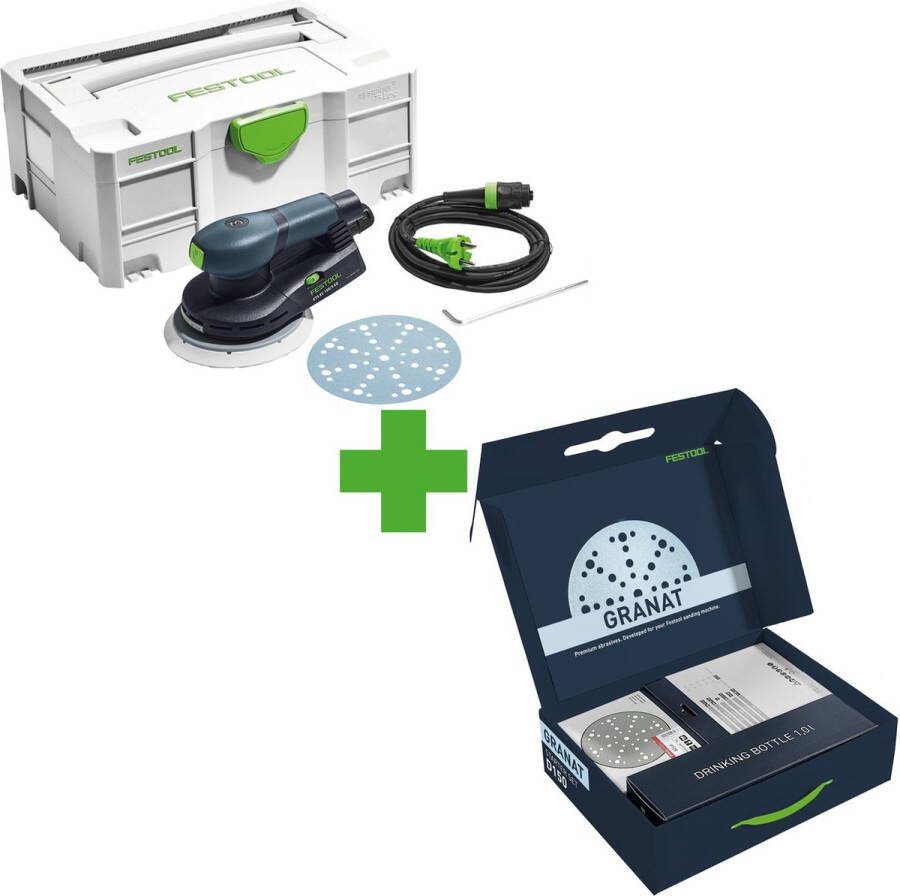 Festool ETS EC 150 3 GR-Set P Excenterschuurmachine + Schuurpapierset in Systainer 578185