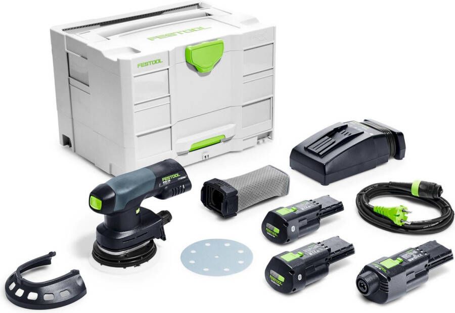 Festool ETSC 125 3 0 I-Set Accu Excenterschuurmachine 18V 3.0Ah in Systainer incl. ERGO Adapter 577689