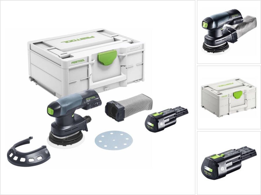 Festool ETSC 125-Basic accu excenterschuurmachine 18 V 125 mm borstelloos + 1x accu 3.0 Ah + systainer zonder oplader