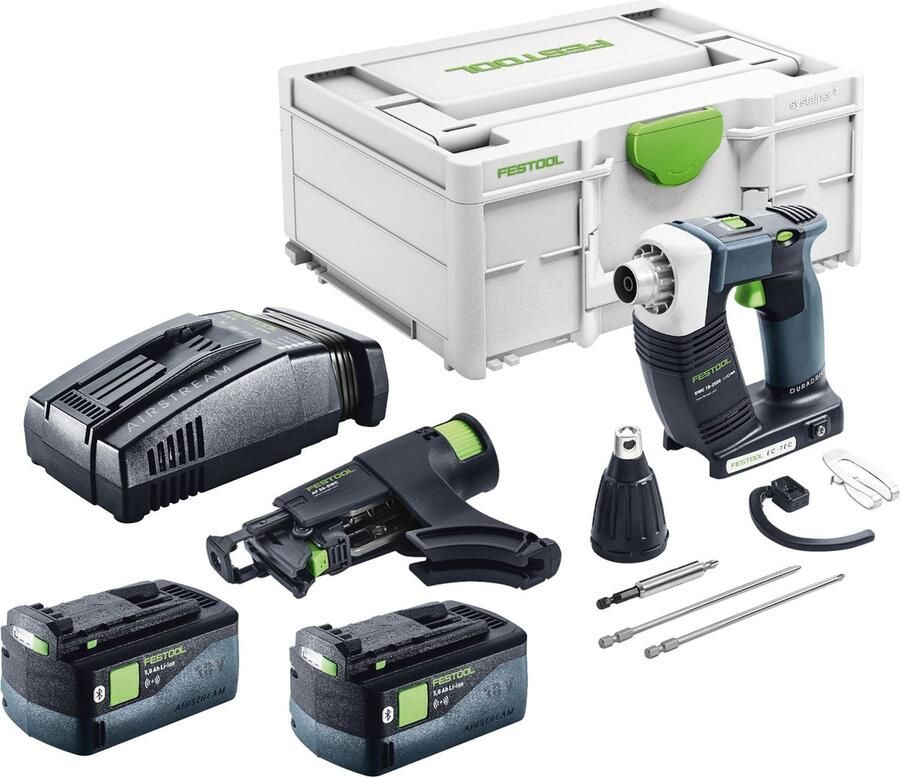 Festool DURADRIVE DWC 18-2500 Basic accuschroevendraaier 18 V 18 Nm borstelloos + 2x accu 5.0 Ah + snellader + systainer