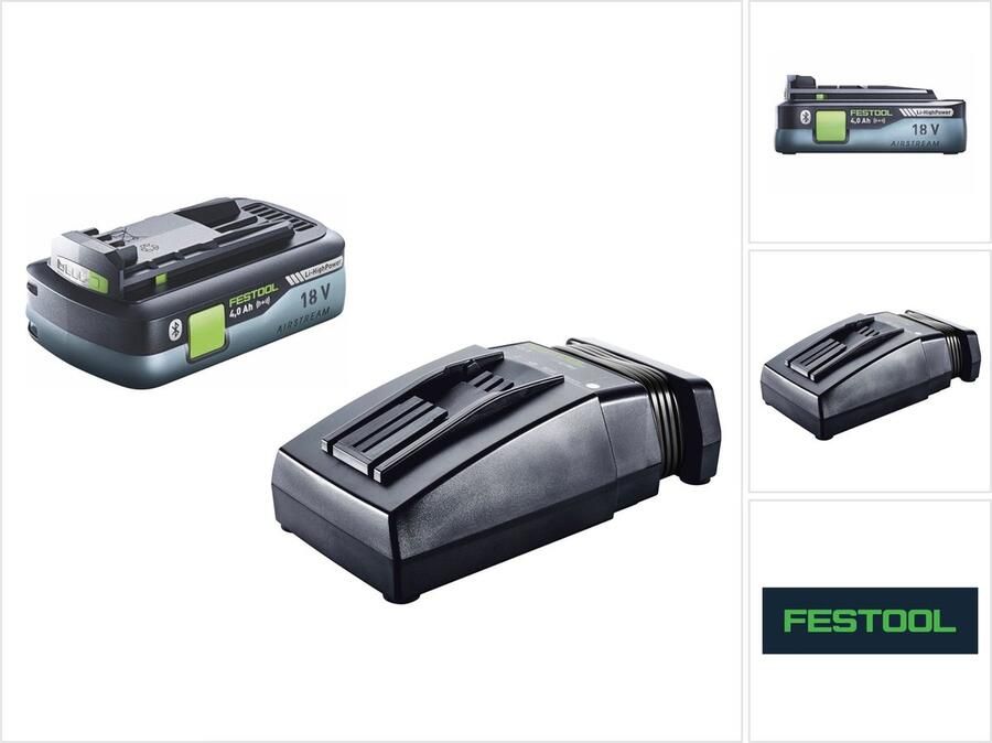 Festool HighPower accuset 18V met 1x accu 4.0Ah HPC-ASI ( 205034 ) + TCL 6 lader ( 201135 )