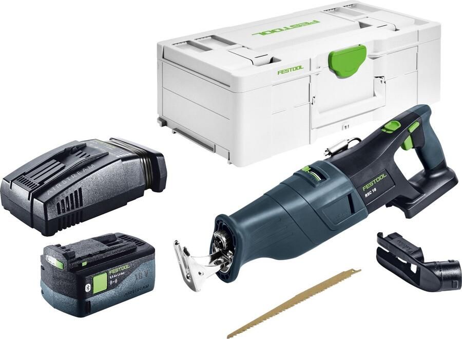 Festool RSC 18 EB-Basic accu- reciprozaag 18 V borstelloos + 1x accu 5.0 Ah + snellader + Systainer