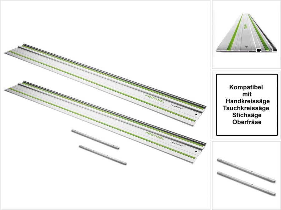 Festool FS 1080 2 Set 2x geleiderail 1080 mm ( 2x 491504 ) + 2x verbindingsstuk FSV ( 2x 482107 )