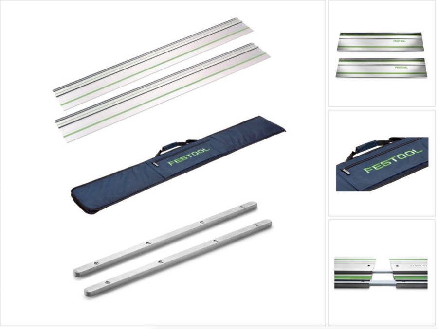 Festool FS 1400 2 geleiderail 1400 mm 2 x ( 491498 ) + FS-BAG geleiderailtas + 2 x verbindingsstuk FSV ( 482107 )