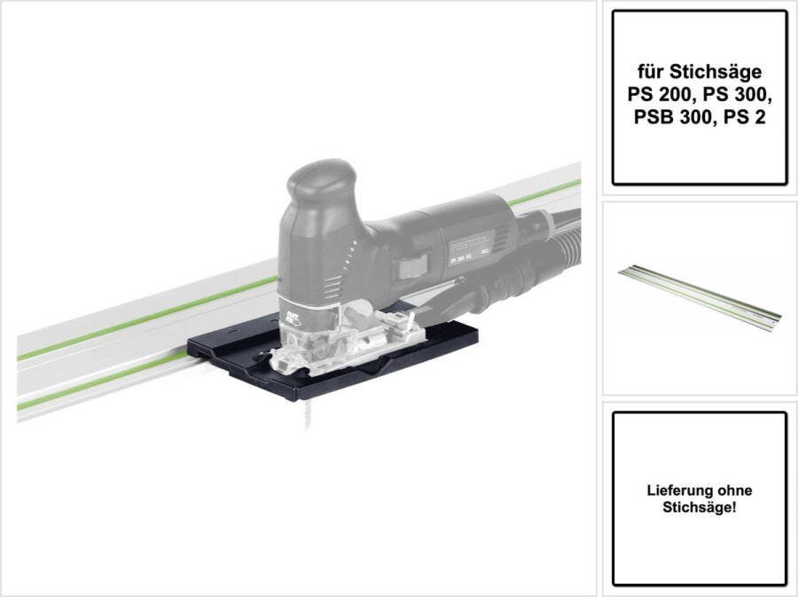 Festool FS-PS PSB 300 geleideaanslag ( 490031 ) + geleiderail 1400 mm ( 491498 ) voor decoupeerzaag PS 200 PS 300 PSB 300 PS 2