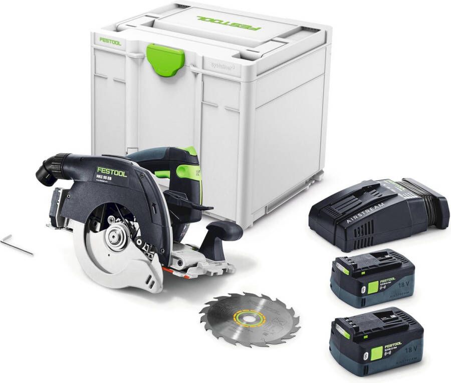 Festool HKC 55 5.0 EBI-Plus-SCA Accu Pendelkapzaag 160mm 18V 5.0Ah in Systainer 577678