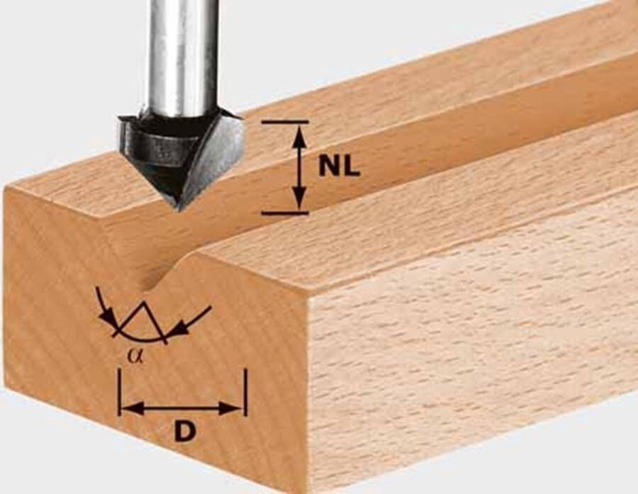 Festool HS S8 D11 9 5 60° V-groeffrees HS