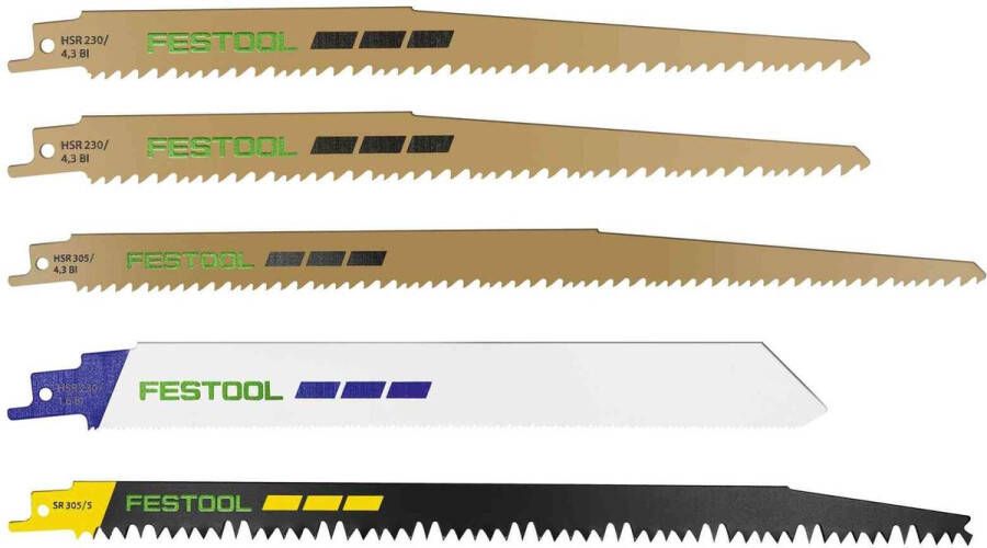 Festool Reciprozaagblad set RS-SORT 5-Delig