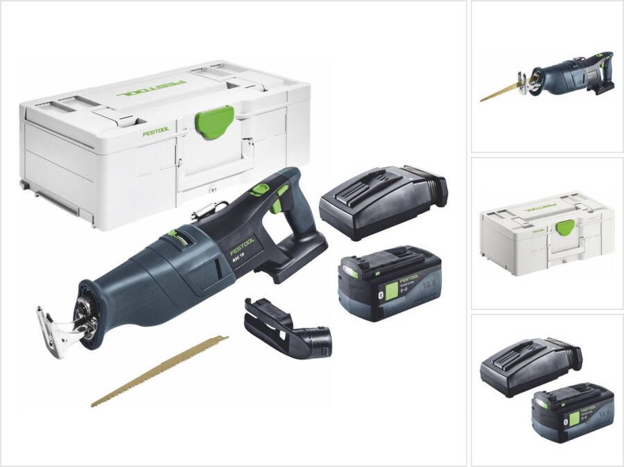 Festool RSC 18 EB-Basic accu- reciprozaag 18 V borstelloos + 1x accu 5.0 Ah + lader + Systainer
