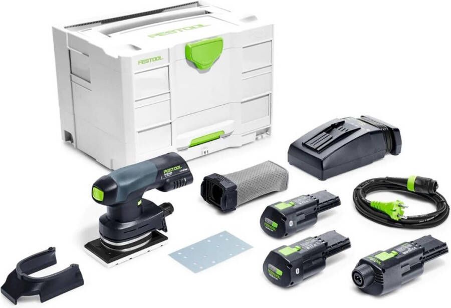 Festool RTSC 400 Li 3 0 I-Set Accu-vlakschuurmachine 18V Incl. 2 x 3.0 accu + snellader