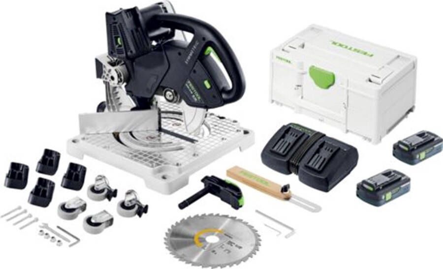 Festool SYMC 70 4 0 EBI-Plus SYMMETRIC Accu Plintenzaag 18V 4.0Ah 577464