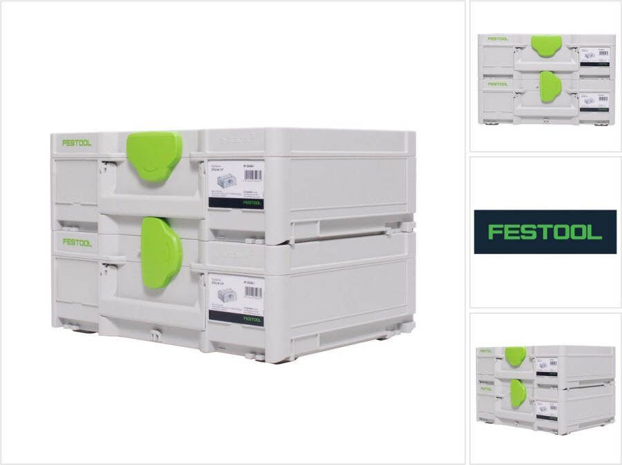Festool Systainerset 2x SYS3 M 137 ( 2x 204841 ) 10.4 liter 396x296x137mm Gereedschapskoffer koppelbaar