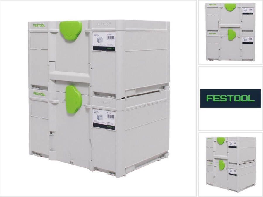 Festool Systainerset 2x SYS3 M 237 ( 2x 204843 ) 21 4 liter 396x296x237mm Gereedschapskoffer koppelbaar