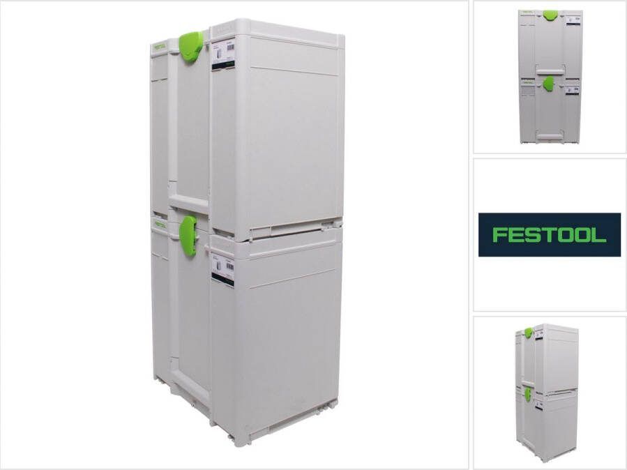 Festool Systainerset 2x SYS3 M 437 ( 2x 204845 ) 43.1 liter 396x296x437mm Gereedschapskoffer koppelbaar