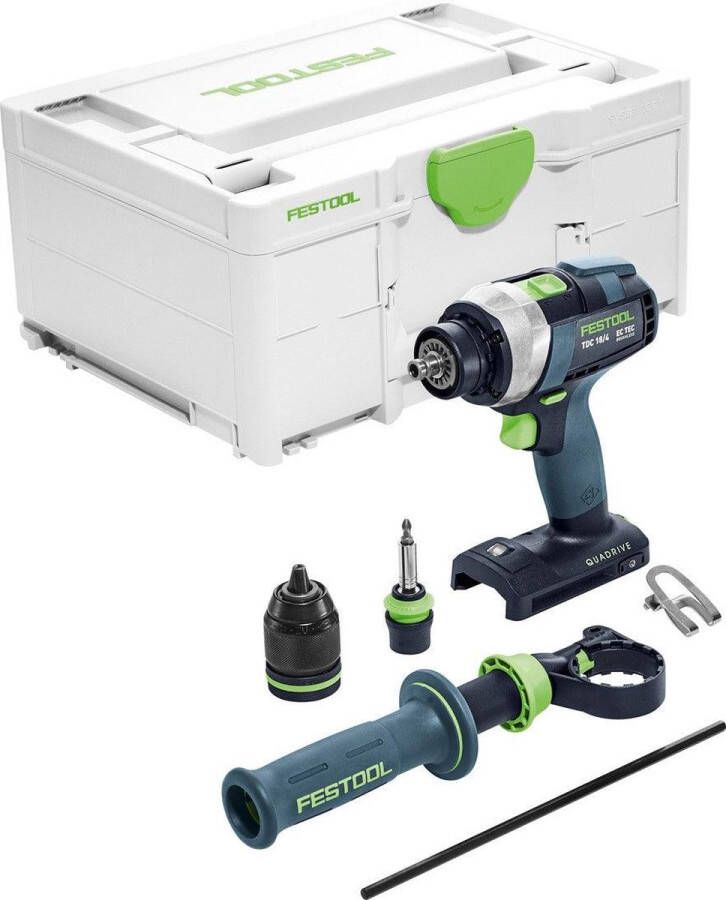 Festool TDC 18 4 I-Basic QUADRIVE Accu Schroefboormachine 18V Basic Body in Systainer 575601